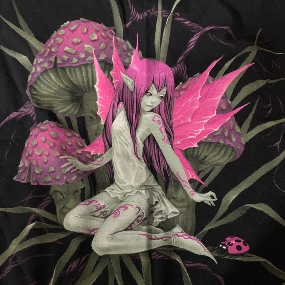 Y2K graphic tee fairy art grunge - Picture 2 of 3